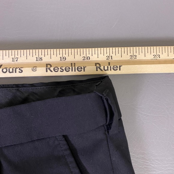 George Dress Pants Men's 42x30 Black Cuffed Hem Business Trousers Pleated - Picture 4 of 10